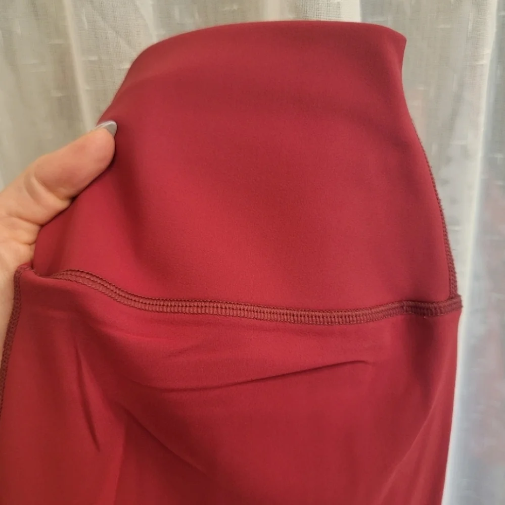 Alo High Waisted Ripped Warrior Leggings Red Size Medium